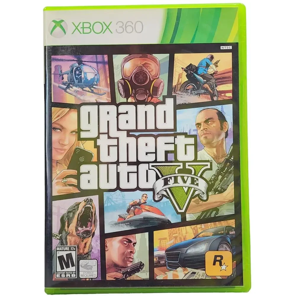 GRAND THEFT AUTO 5V XBox 360 (2013) Complete CIB Map Poster Included UNTESTED